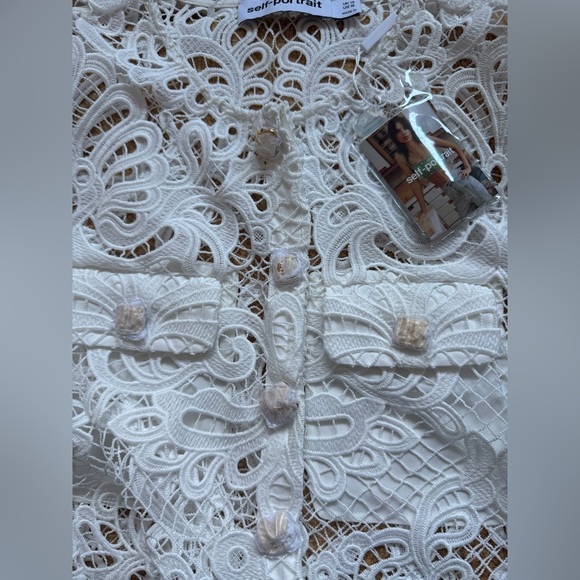 NWT SELF-PORTRAIT Guipure Lace Top - Picture 7 of 14